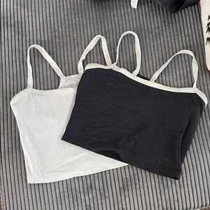 Women's Black and White Sports Bras